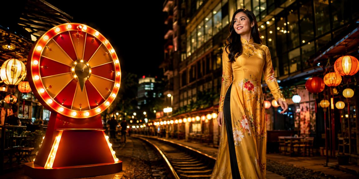 Người chơi High Roller tại chợ đêm Hà Nội tham gia rút thăm may mắn