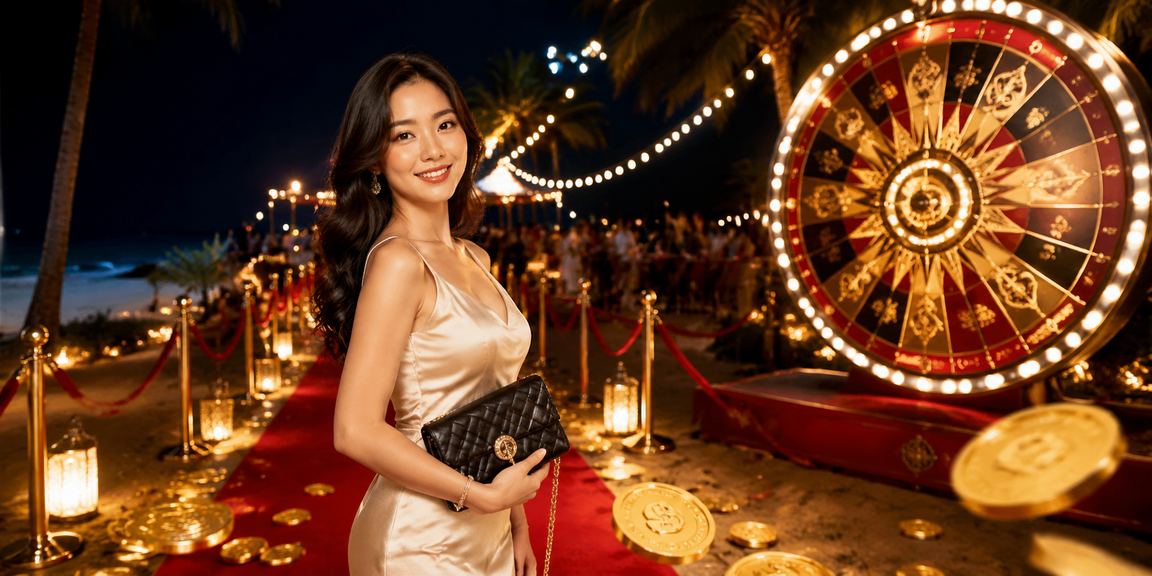 Người chơi tham gia rút thăm may mắn tại bãi biển Phú Quốc buổi chiều vàng